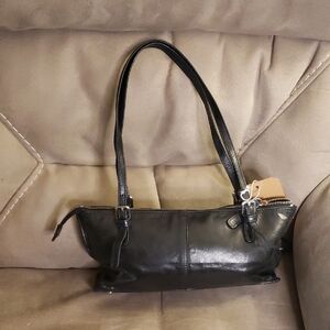 Hobo International Elegant Black Leather Tote Bag